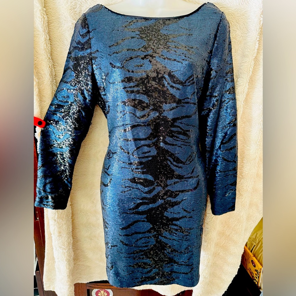 JS Black 🖤and Blue 💙Sequin Dress